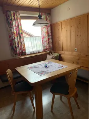 Ein Sitzbereich in der Unterkunft Ferienhaus Heiderand