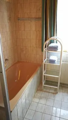 Ein Badezimmer in der Unterkunft Ferienhaus Heiderand