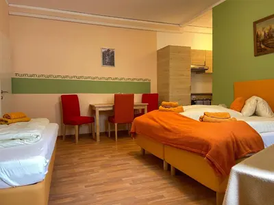 Ein Bett oder Betten in einem Zimmer der Unterkunft Pension Göschlberger
