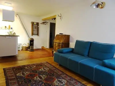 Ein Sitzbereich in der Unterkunft Apartment Center