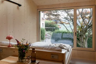 Ein Bett oder Betten in einem Zimmer der Unterkunft biYou Ecoquartier in den Bergen