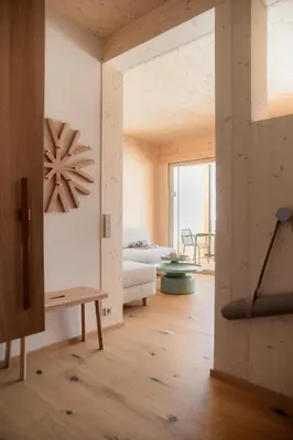 Ein Bett oder Betten in einem Zimmer der Unterkunft biYou Ecoquartier in den Bergen
