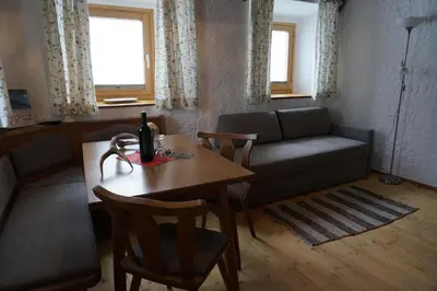 Ein Sitzbereich in der Unterkunft Ferienparadies Wiesenbauer