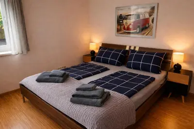 Ein Bett oder Betten in einem Zimmer der Unterkunft Apartment Ausseerland - willkommen bei Freunden