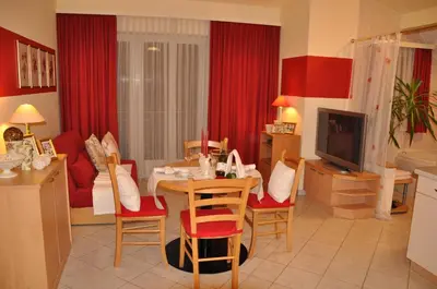 Ein Sitzbereich in der Unterkunft Appartementhaus Grill