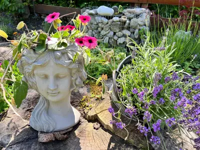 Ein Garten an der Unterkunft Pension Mitterwallner