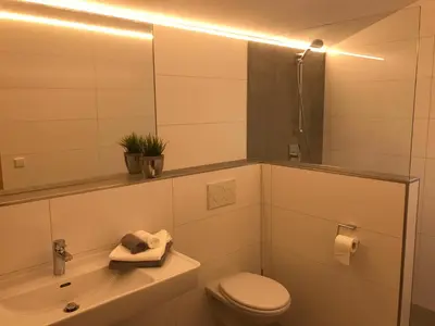 Ein Badezimmer in der Unterkunft Appartements Unterdorfer