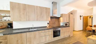 Küche/Küchenzeile in der Unterkunft Appartement Alpenfex
