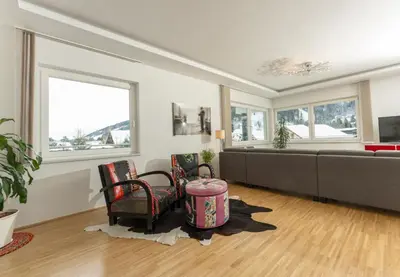 Ein Sitzbereich in der Unterkunft Appartementhaus Modern Art by Schladming-Appartements