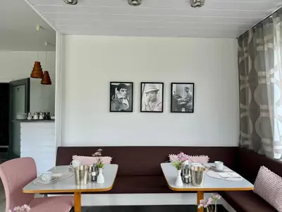 Ein Sitzbereich in der Unterkunft Boutique Hotel Oase