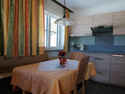 Küche/Küchenzeile in der Unterkunft Apartmenthaus Oberlehen