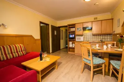 Küche/Küchenzeile in der Unterkunft Apparthotel Panorama