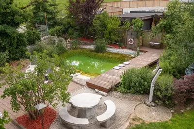 Ein Garten an der Unterkunft Das Talblick - Appartments