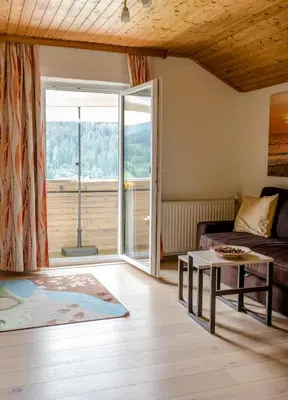 Ein Sitzbereich in der Unterkunft Ferienhaus Mountain View