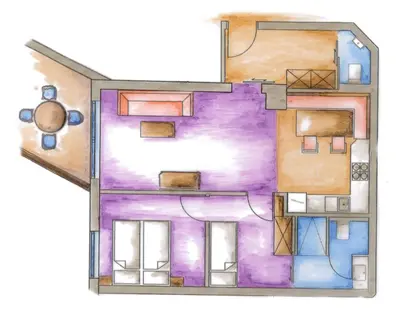 Grundriss der Unterkunft Ferienwohnungen ECKART, GABRIELHAUS