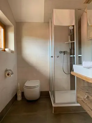 Ein Badezimmer in der Unterkunft Heisshof