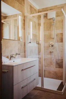 Ein Badezimmer in der Unterkunft Appartements Wieshof