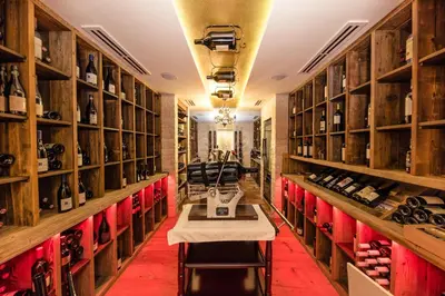 Ein Sitzbereich in der Unterkunft Hotel Salzburger Hof Zauchensee
