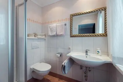 Ein Badezimmer in der Unterkunft Der Jagdhof
