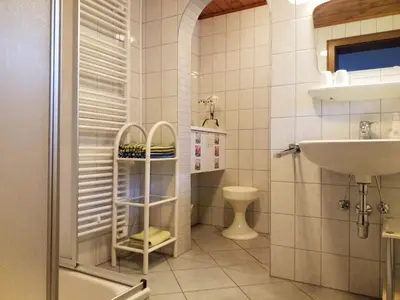 Ein Badezimmer in der Unterkunft Haus Hubertusheim