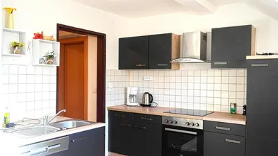 Küche/Küchenzeile in der Unterkunft Ferienwohnung Brandstatter
