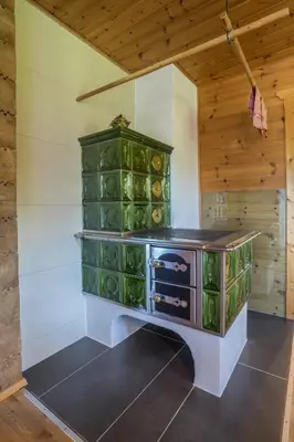 Küche/Küchenzeile in der Unterkunft Ausseer Chalet (nahe Hallstatt), Ferienhaus