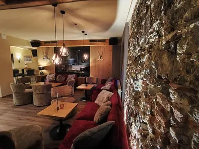 Ein Sitzbereich in der Unterkunft Landhotel Das Stocker
