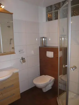 Ein Badezimmer in der Unterkunft Ferienhof Grossgrub