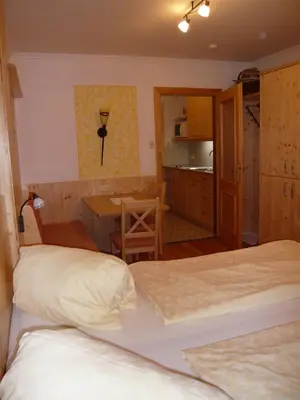 Ein Bett oder Betten in einem Zimmer der Unterkunft Ferienhof Grossgrub