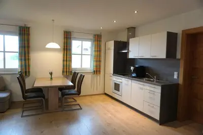 Küche/Küchenzeile in der Unterkunft Ferienwohnung Hausleitner