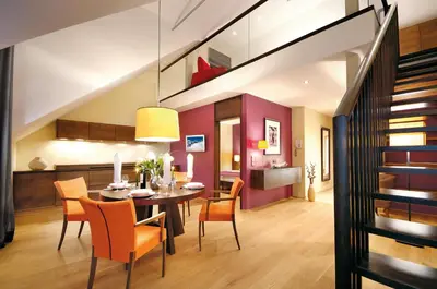 Ein Sitzbereich in der Unterkunft Aparthotel DIE SONNE