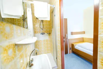 Ein Badezimmer in der Unterkunft Hoftaverne Ziegelböck