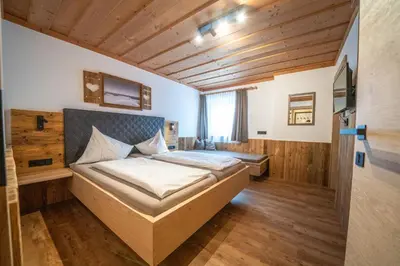 Ein Bett oder Betten in einem Zimmer der Unterkunft Das Geierberg