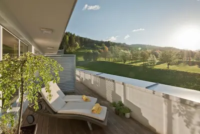 Ein Balkon oder eine Terrasse in der Unterkunft Tauernresidence Radstadt by ALPS RESORTS
