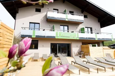 Ein Balkon oder eine Terrasse in der Unterkunft Hotel Aichingerwirt