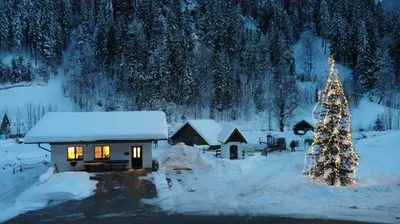 Chalet Ferienhaus Radmer im Winter