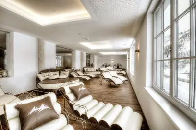Ein Sitzbereich in der Unterkunft Hotel Glöcknerin