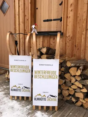 Ein Zertifikat, Auszeichnung, Logo oder anderes Dokument, das in der Unterkunft Almhütte Lachtal ausgestellt ist