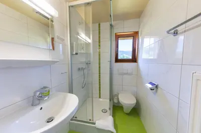 Ein Badezimmer in der Unterkunft Pension Zechnerhof