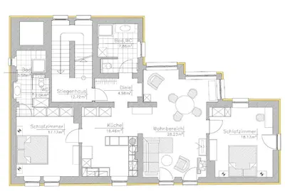 Grundriss der Unterkunft Appartement Cinderella by Schladming-Appartements