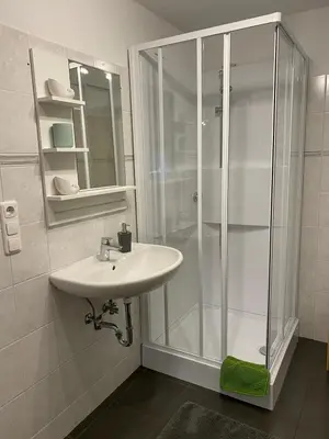 Ein Badezimmer in der Unterkunft Alpen Apartement