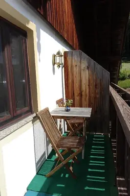 Ein Balkon oder eine Terrasse in der Unterkunft Leitingerhof