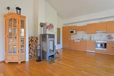 Küche/Küchenzeile in der Unterkunft Ferienwohnung Hentschel