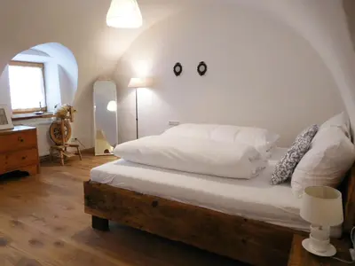 Ein Bett oder Betten in einem Zimmer der Unterkunft Appartements Kornberg Gütl