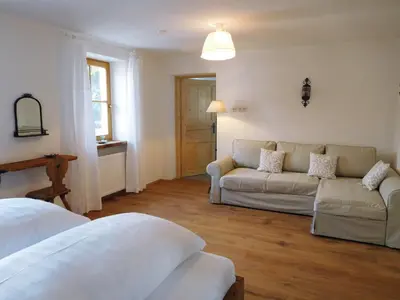 Ein Sitzbereich in der Unterkunft Appartements Kornberg Gütl