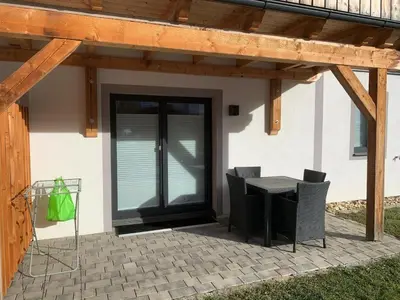 Ein Patio oder anderer Außenbereich in der Unterkunft Maisonette in Lungau near Ski Slopes