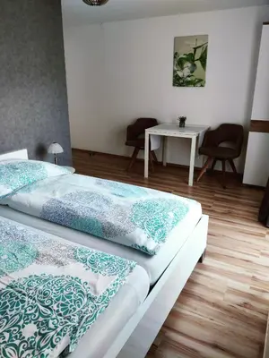 Ein Bett oder Betten in einem Zimmer der Unterkunft Seeblick Krippenstein
