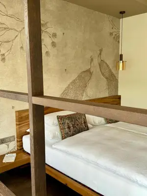 Ein Bett oder Betten in einem Zimmer der Unterkunft Verweilzeit Appartementhaus
