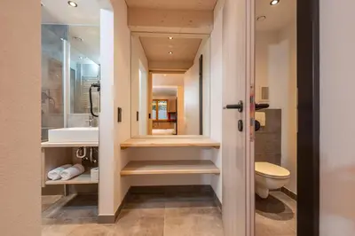 Ein Badezimmer in der Unterkunft Ferienalm Panorama Apartments