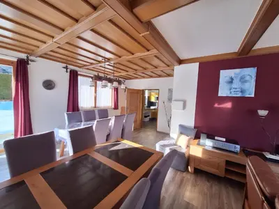 Ein Sitzbereich in der Unterkunft Ferienhaus Bernadette